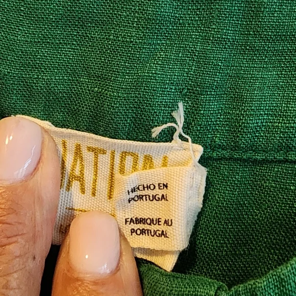 NATION LTD MIDI DRESS STRAPPY ORGANIC LINEN FRONT BUTTON SZ MEDIUM EUC - Picture 11 of 16